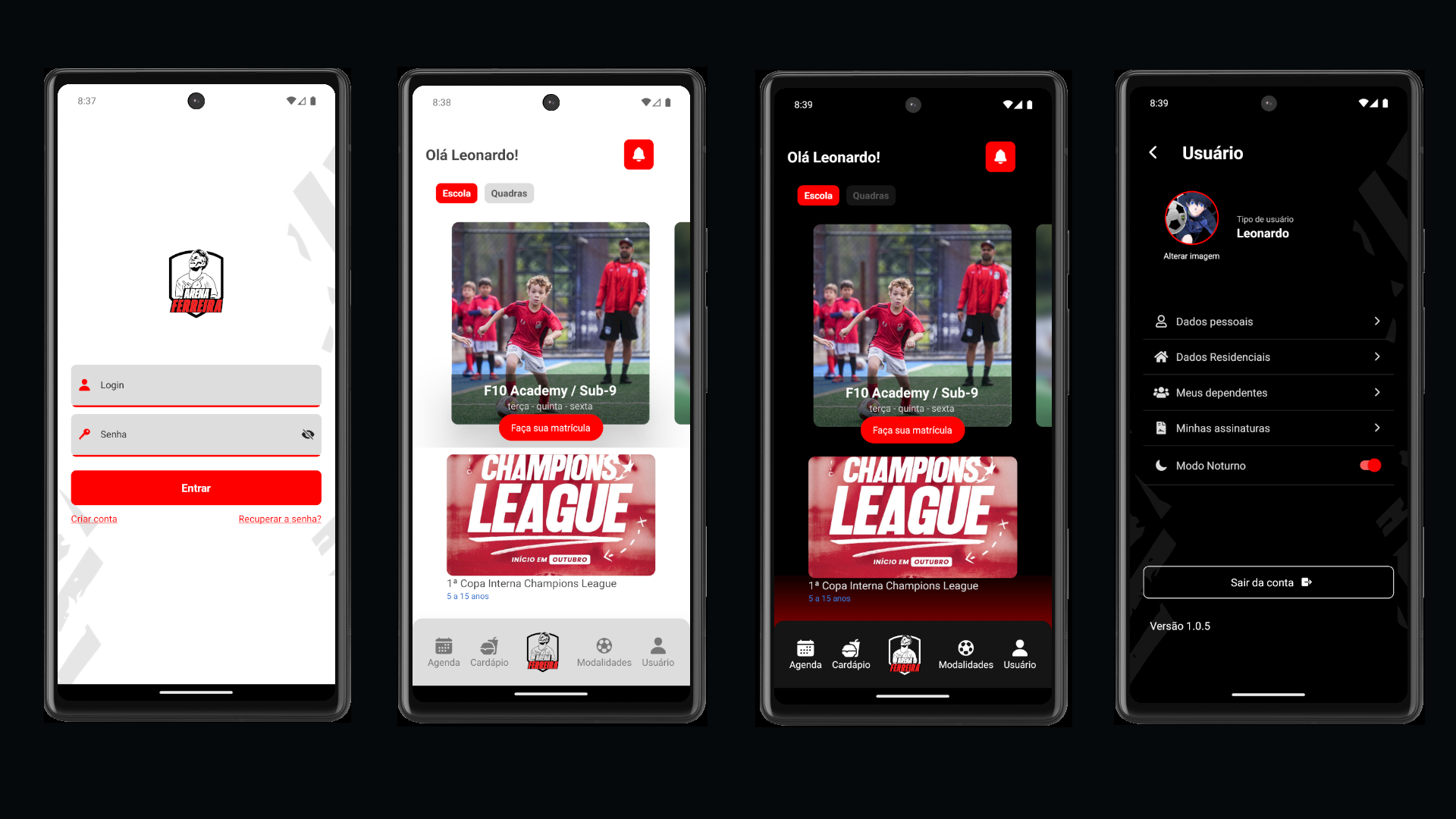 Arena 10 - Sistema de Gestão Esportiva