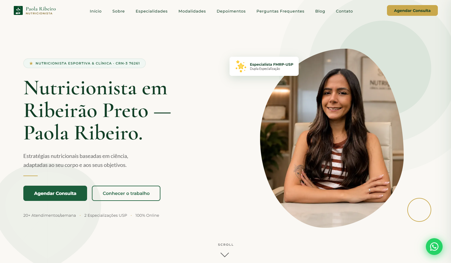 Paola Ribeiro — site de nutricionista