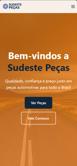 Sudeste Peças — versão mobile